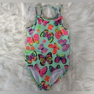 The Children's Place Mint Butterfly One Piece Swimsuit